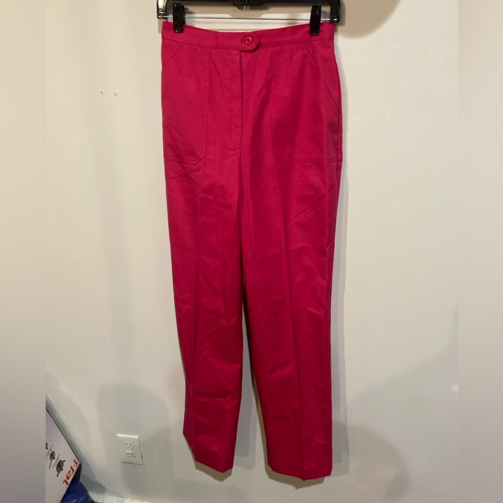 High Waisted Fuchsia Pants